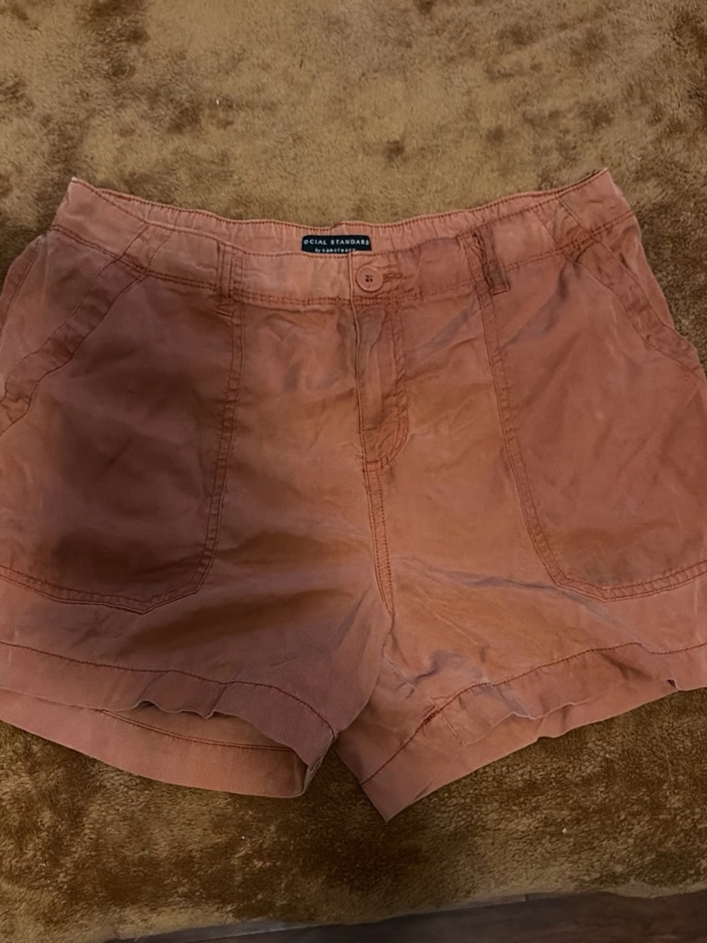 Sanctuary Women's Rust-Pink Utility Shorts